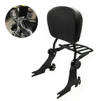 Adjustable Backrest Sissy Bar w/ Luggage Rack for Harley Dyna (2006–Present)