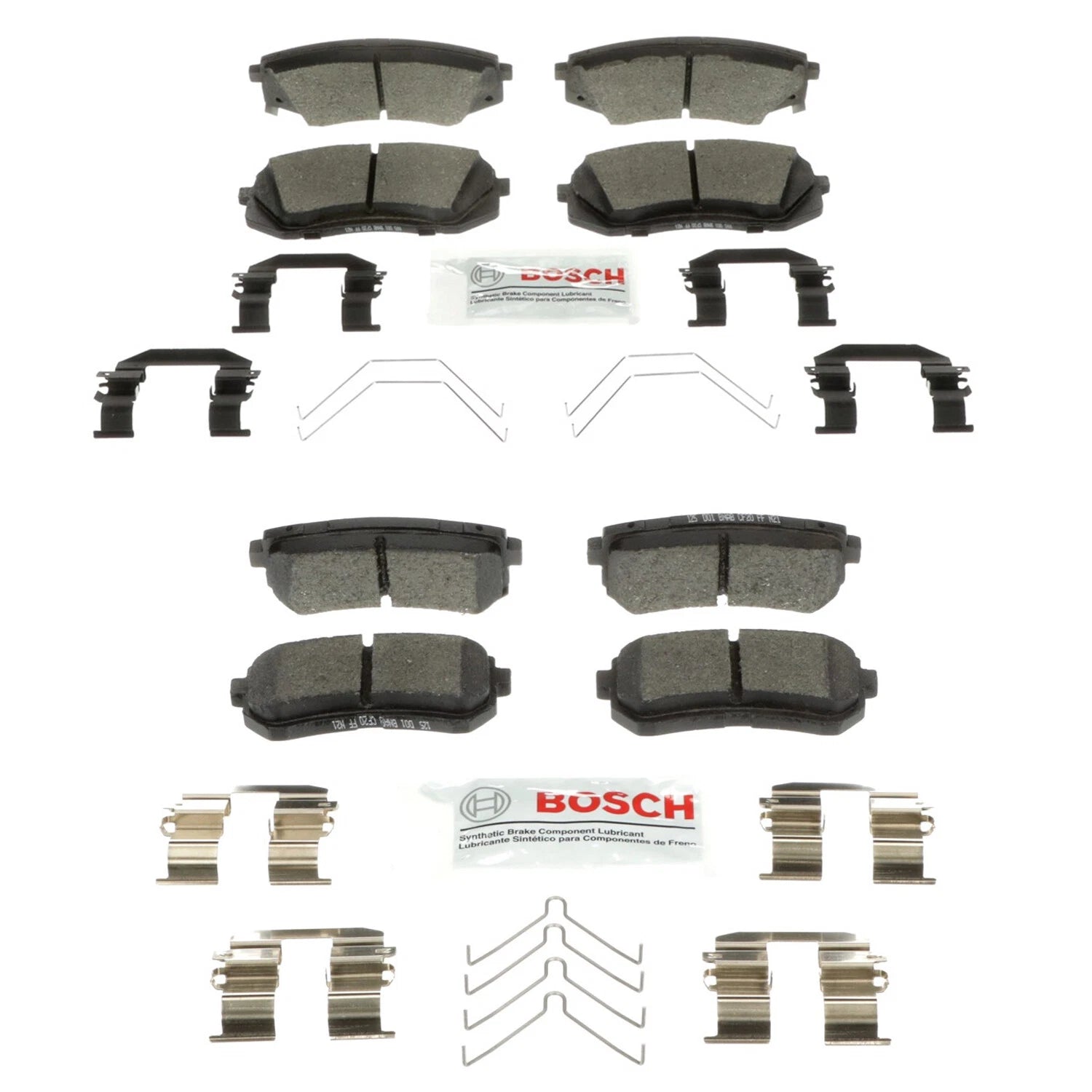 Set of 4 Bosch Blue Ceramic Disc Brake Pads for Optima Sonata (2011–2019)