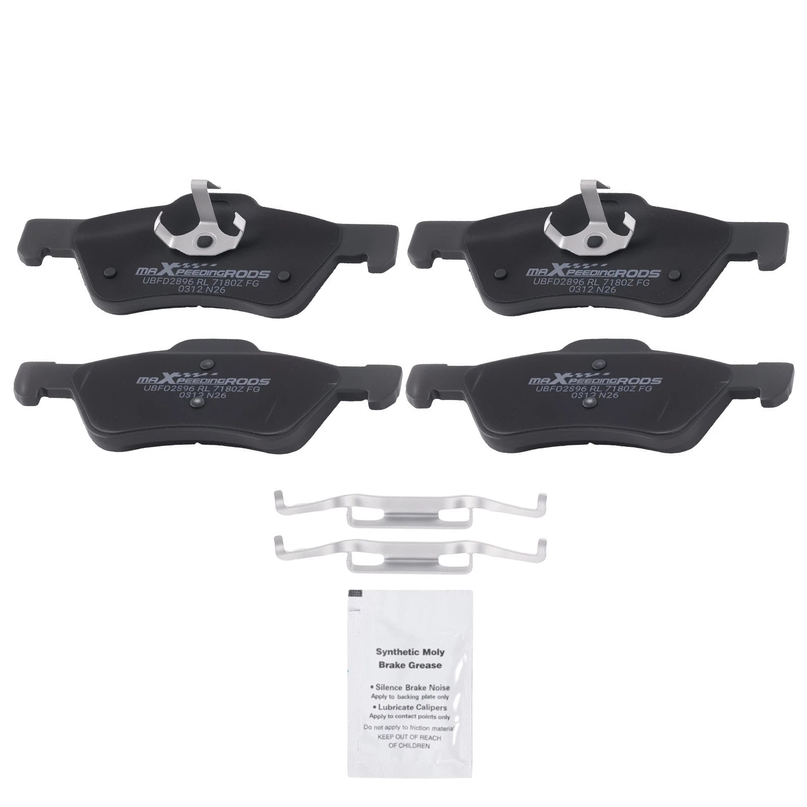 Front Ceramic Brake Pads Kit for Ford Escape/Mazda Tribute (2005–2010) w/Hardware
