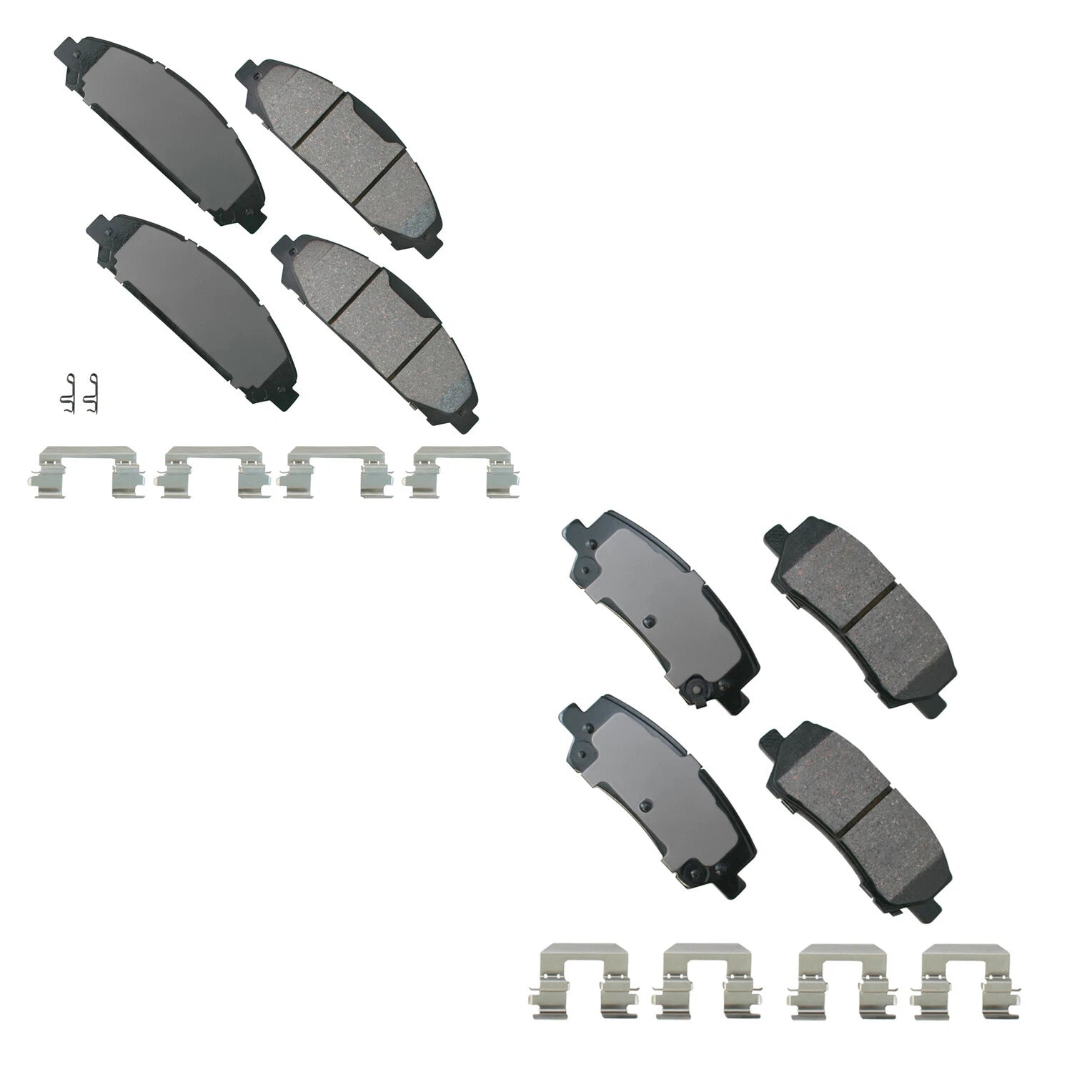 Akebono ProACT Front & Rear Ceramic Disc Brake Pad Kit for Ford Mustang (2015–2021)