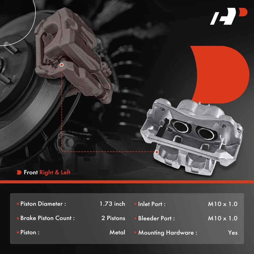 Pair Front Brake Calipers for Honda Ridgeline Acura TLX (2016–2023)