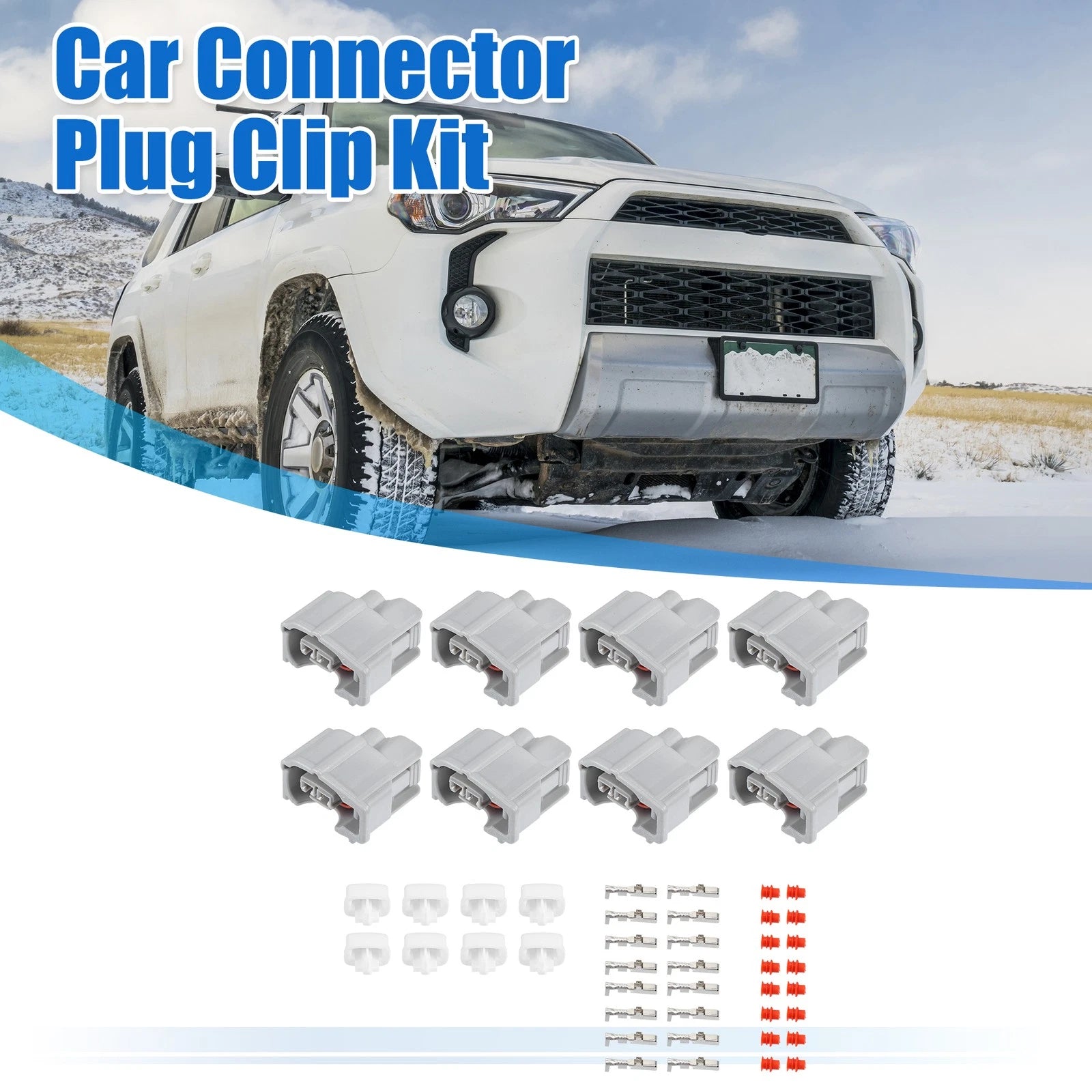 Set of 8 Fuel Injector Connector Adapter Plugs for Toyota (No.9098011875)