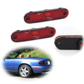 2X Red Rear Bumper Side Marker Light Housings for Mazda Miata MX-5