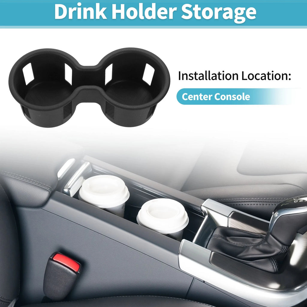 Center Console Cup Holder Organizer for Honda Pilot (2023–2025) - Silicone Black