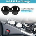 Center Console Cup Holder Organizer for Honda Pilot (2023–2025) - Silicone Black
