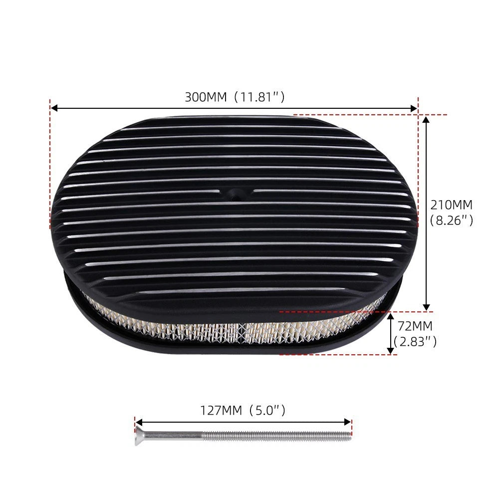 12" Full Finned Air Cleaner for 4-Barrel Carburetor