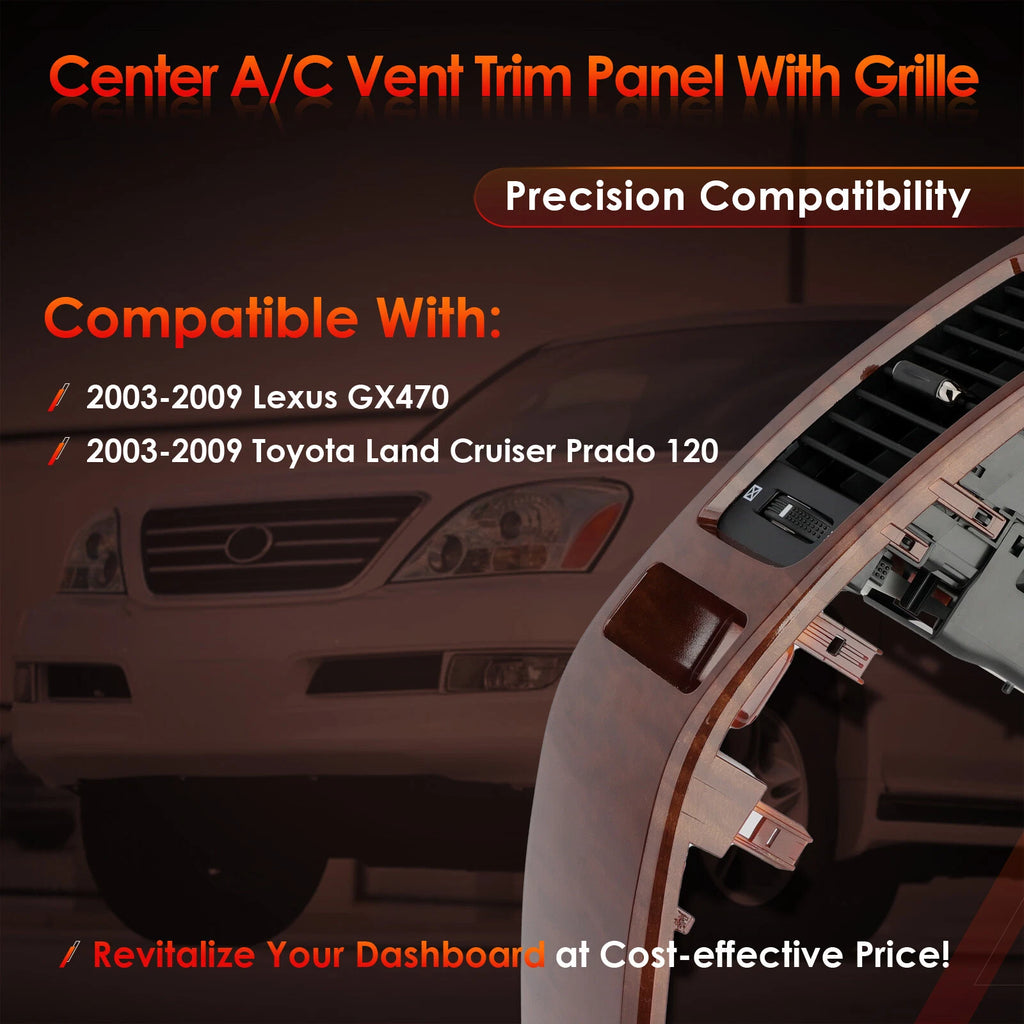 Instrument Air Vent Finish Panel Garnish for Lexus GX470, Toyota Prado (2003–2009)