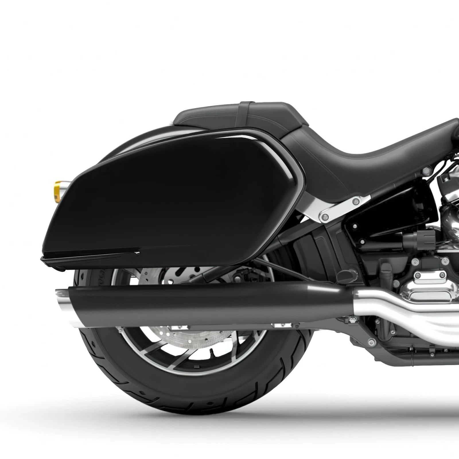 Hard Saddlebags & LED Run Turn Brake Lights for Harley Low Rider ST (2022–2024)