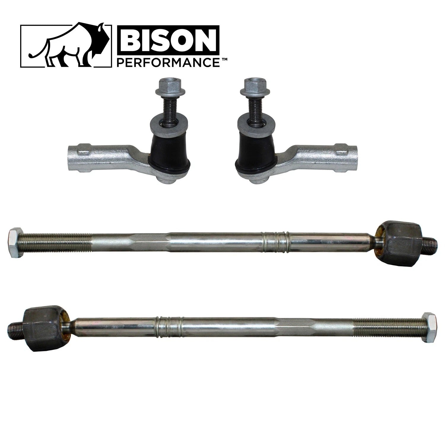 Set of 4 Inner & Outer Steering Tie Rod Ends for Dodge Dart (2013–2016)