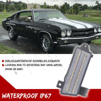 Clear Lens White LED Front Side Marker Lights for Chevy Chevelle El Camino (1970)