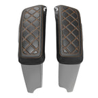 Black Saddlebag Lid Covers for Harley Touring Road King Street Glide (14-23)