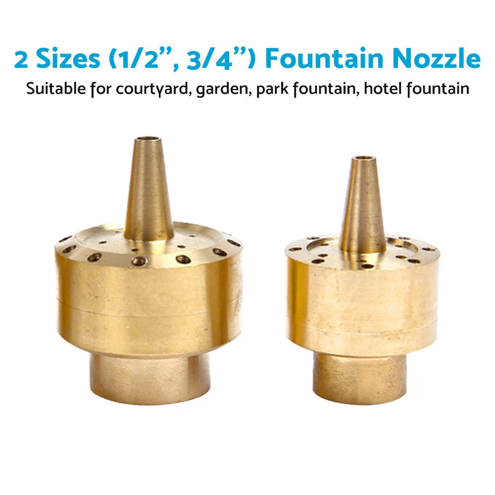Brass Column Fountain Nozzle for Pond Garden (1/2")