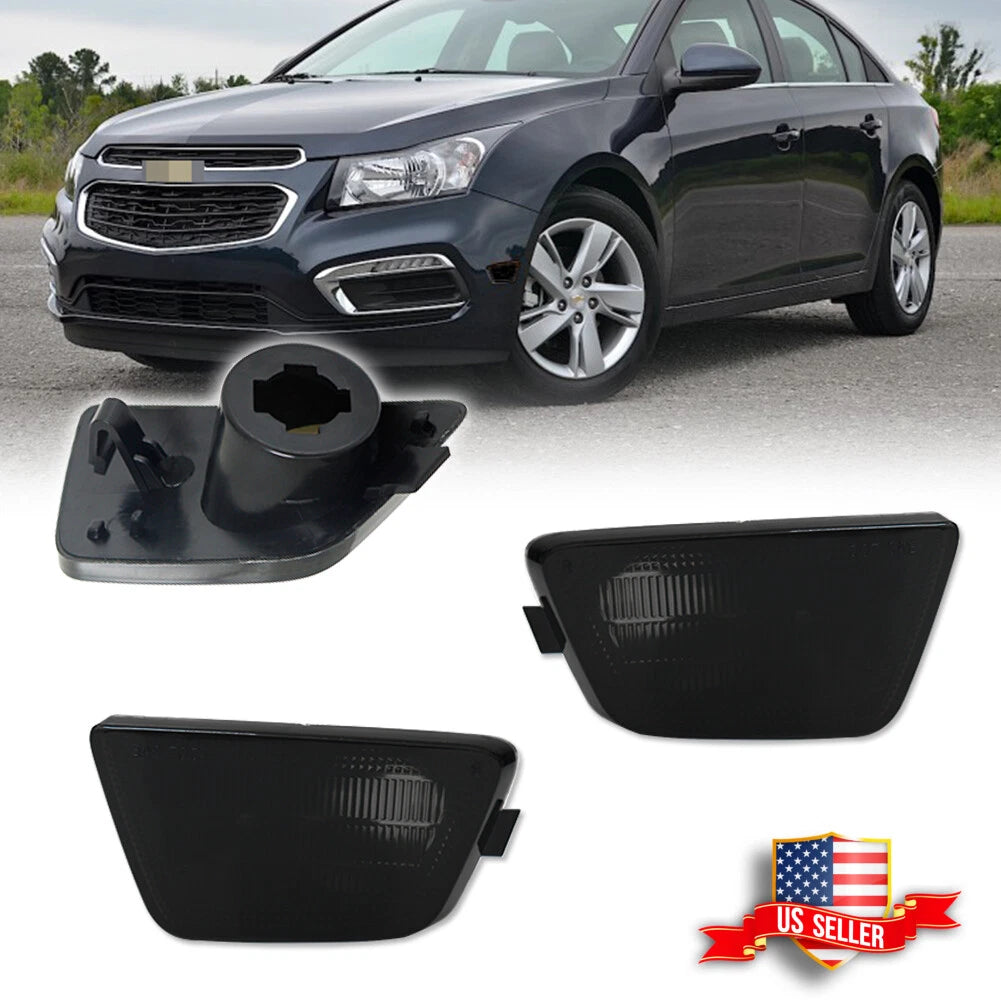 Smoked Lens Front Bumper Side Marker Lights for Chevy Cruze (2011–2015)