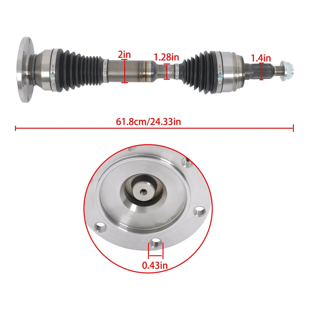 Set of 2 CV Shafts for Chevrolet Avalanche (2007–2013) GM8228XTT