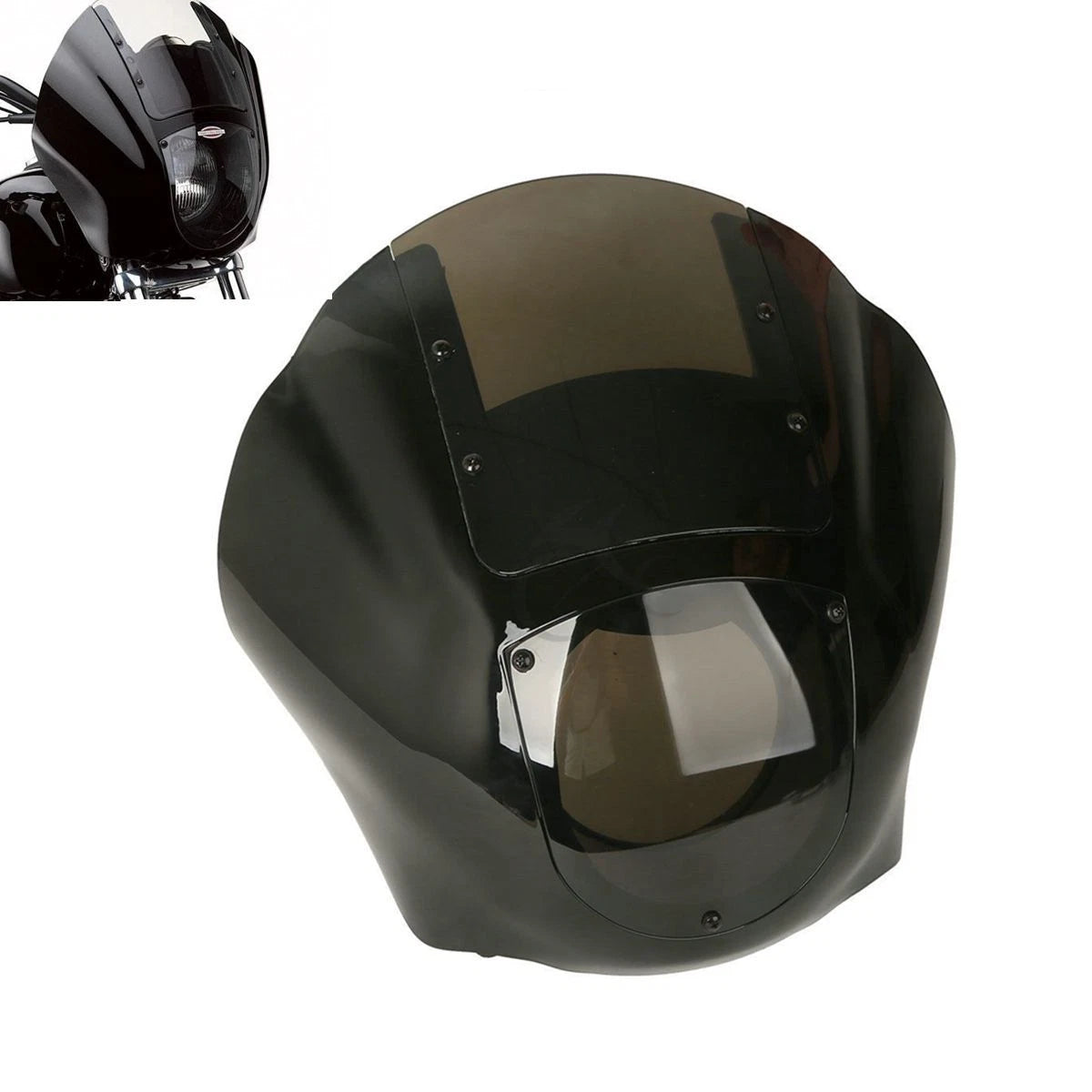 Quarter Headlight Fairing Windshield w/ 49mm Fork Clamp for Harley Sportster
