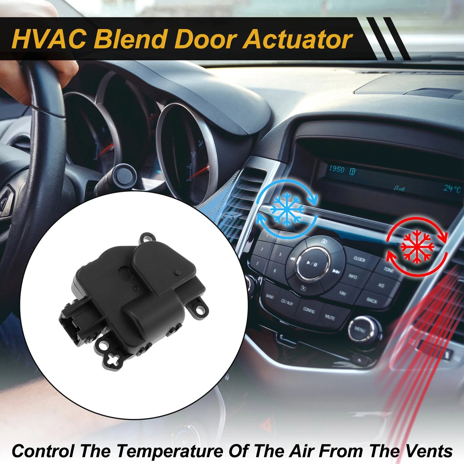 HVAC Heater Blend Door Actuator for Ford Edge (2015–2018) No.DG9Z19E616B