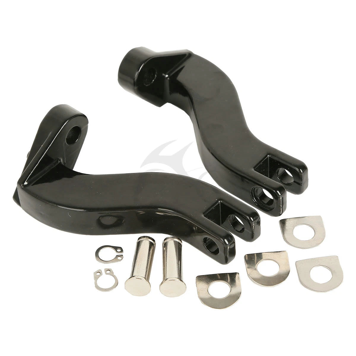 Black Rear Passenger Mount Pegs Foot Pegs for Harley Touring (1993–2022)