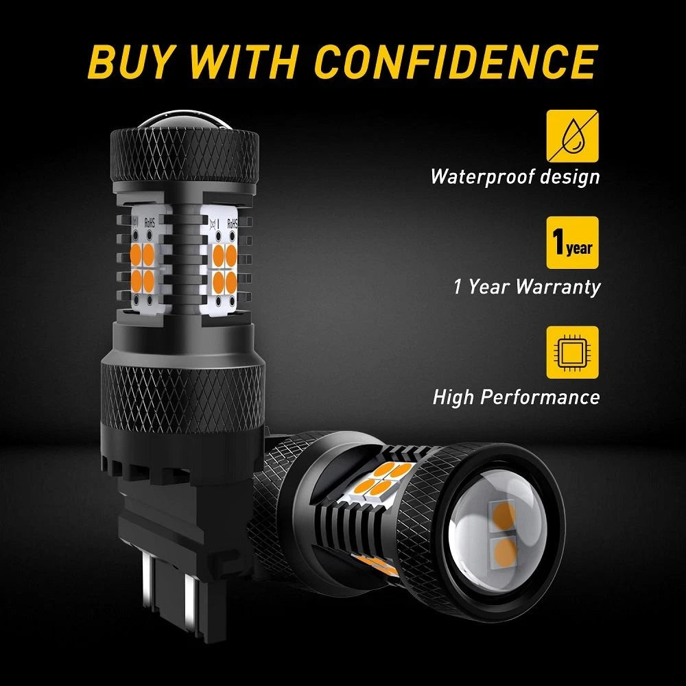 2X 3157 LED Front Turn Signal Parking Light Bulbs for
