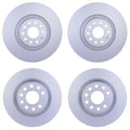 Set of 2 Hella Front 340mm Vented & Rear 300mm Solid Brake Rotors for Jetta Q3 Tiguan (2010–2023)