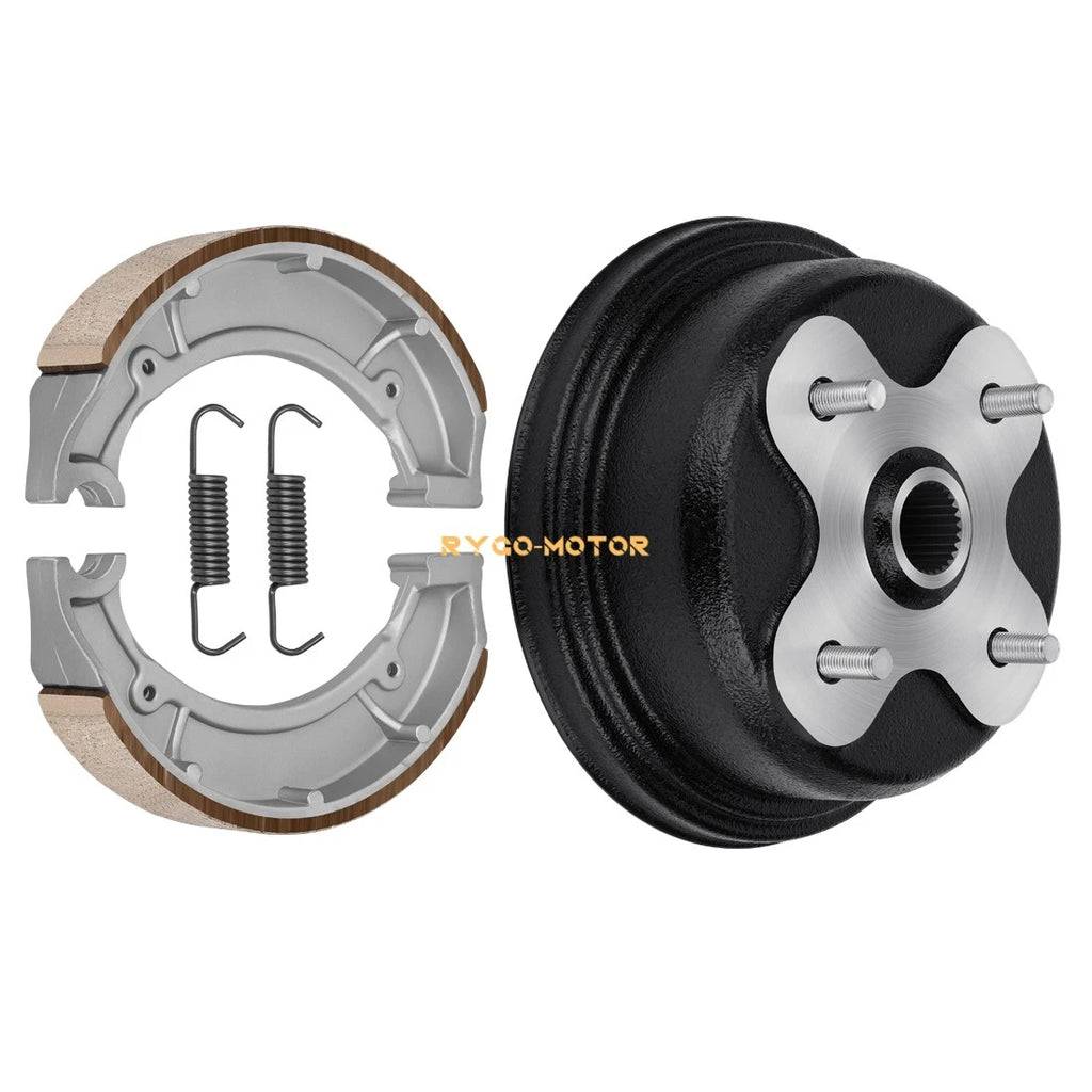 Rear Brake Drum w/Shoes Kit for Yamaha Kodiak 400 YFM400FW Grizzly 600 YFM600FWA (1993–2001)