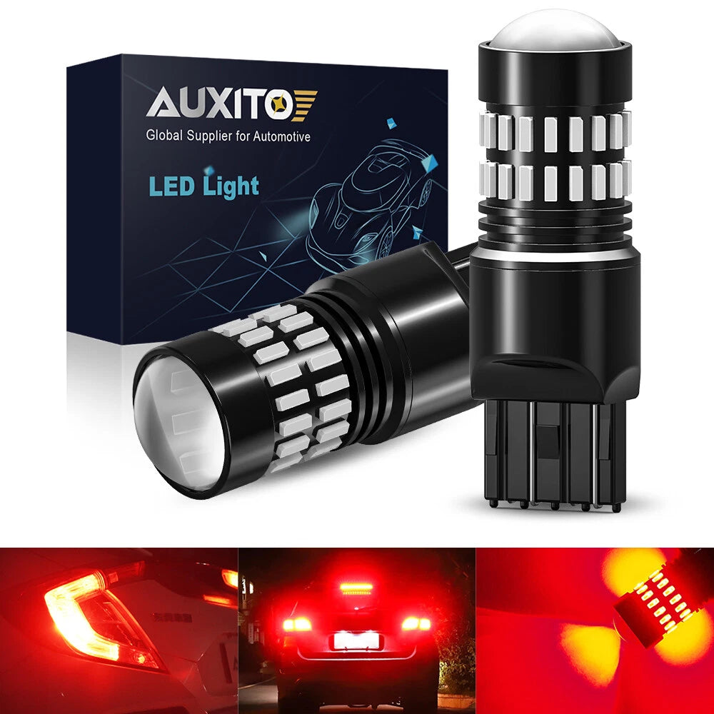 2X 7443 Red LED Brake Tail Parking Stop Light Bulbs 7440 7444