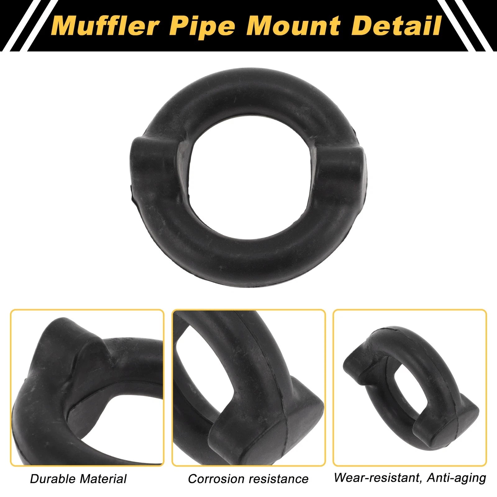 Muffler Exhaust Hanger for Toyota Corolla (2003–2008) No. 35711 Black 1 Pc