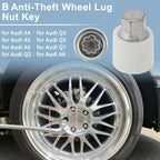 Type B Wheel Lock Lug Nut for Audi A4 (Locking Nut Key Socket)