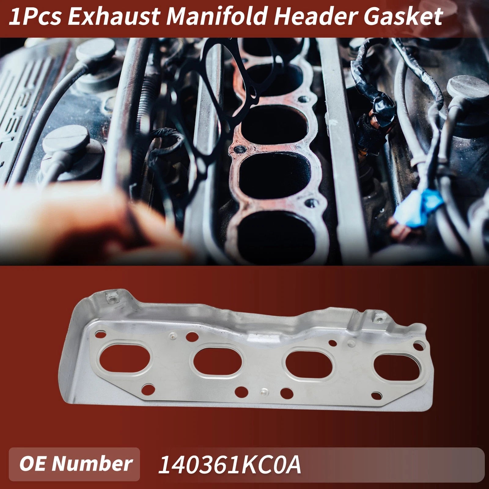 1 Pc Exhaust Manifold Header Gasket for Nissan Juke F15 (2010–2025) No. 140361KC0A