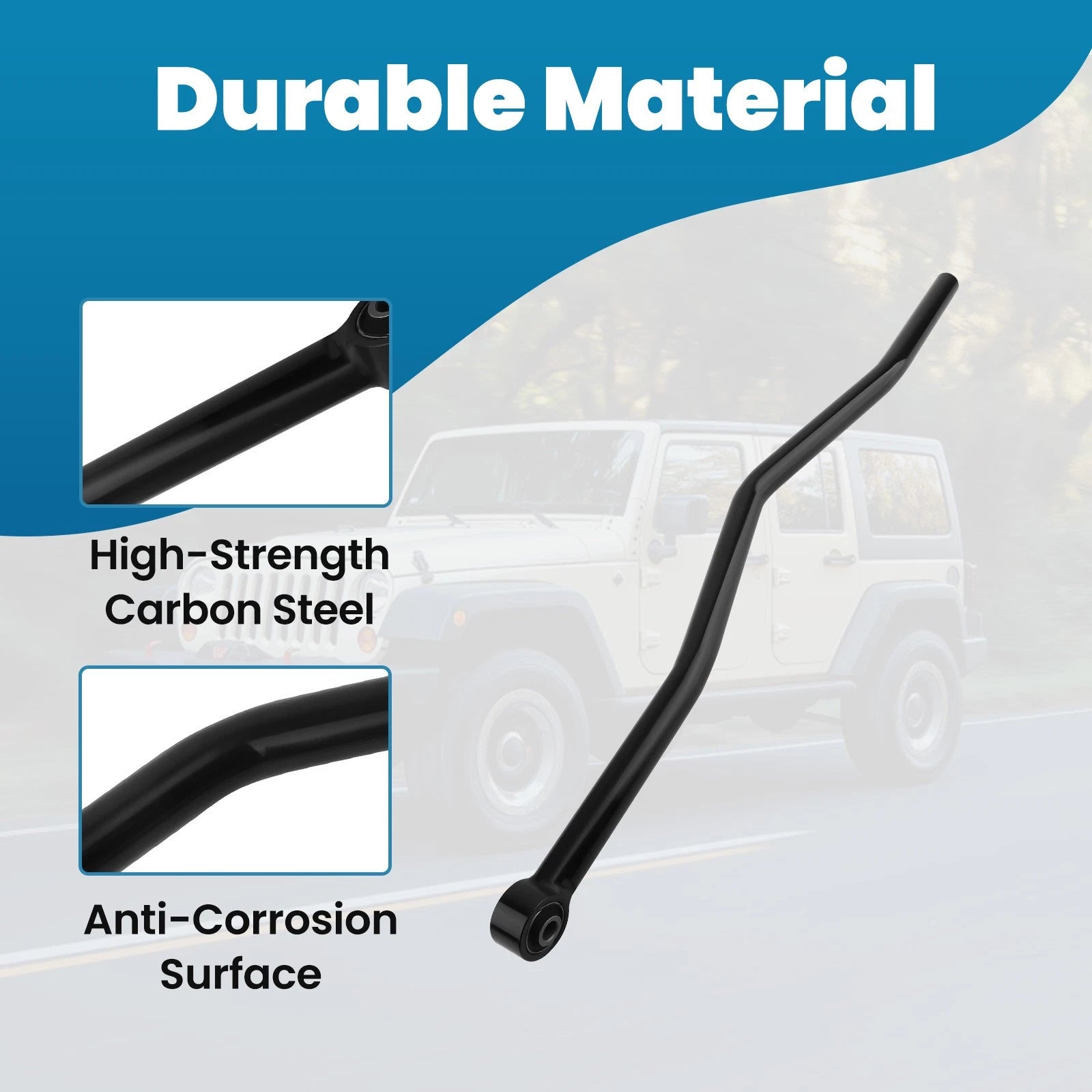 Adjustable Track Bar Rod for Jeep Wrangler JK (2007–2018) 0-6" Lift