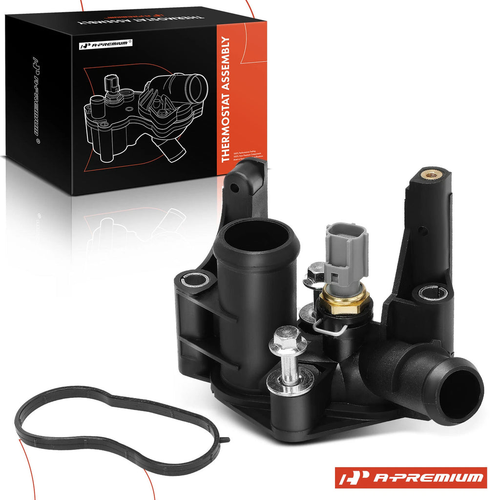 Rear Thermostat Housing Assembly with Sensor for Ford Fiesta (2011–2019)