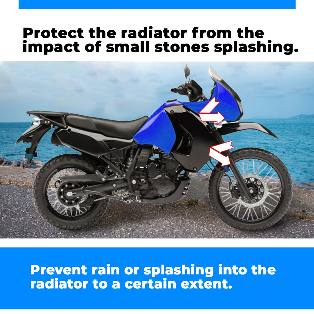 Right Side Radiator Shroud for Kawasaki KLR650 (2008–2018) Black Painted