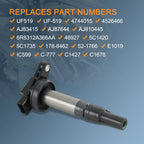 Set of 8 Ignition Coils & Iridium Spark Plugs for Land Rover Range Rover Sport (2006–2009)