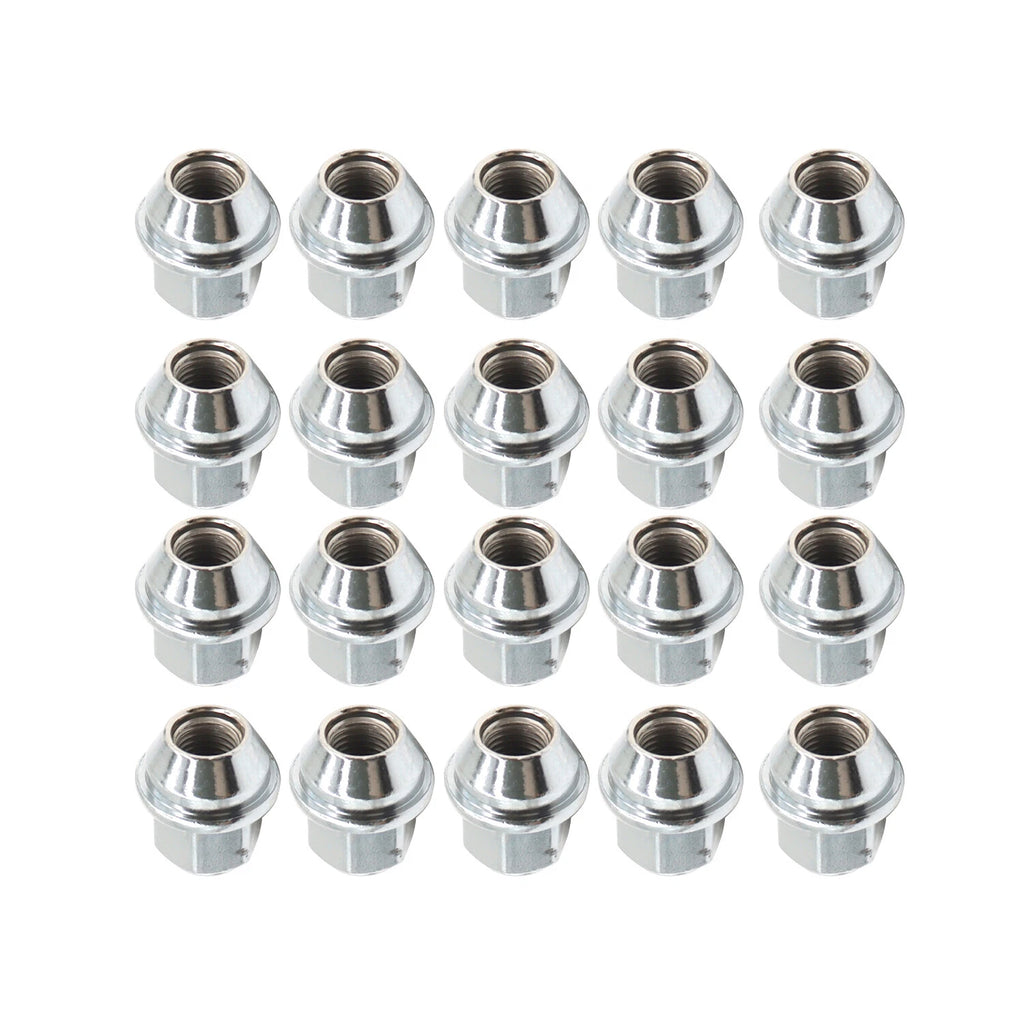 Set of 20 Chrome Lug Nuts for Ford Edge, Mustang (2007–2023) ACPZ1012M