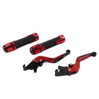 Set of 2 Red Extendable Brake Clutch Levers for Yamaha TMAX 500/560 (2017–2023)
