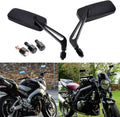 8/10mm BLACK MOTORCYCLE MIRRORS for CHOPPER CRUISER BOBBER CAFE RACER