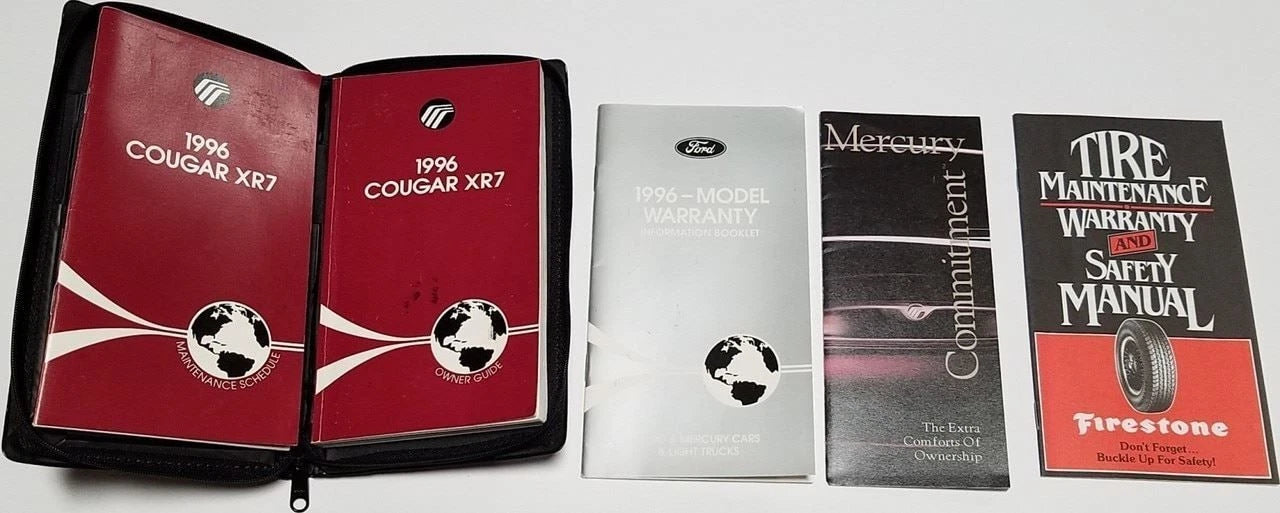 Owners Manual for Mercury Cougar XR7 (1996)
