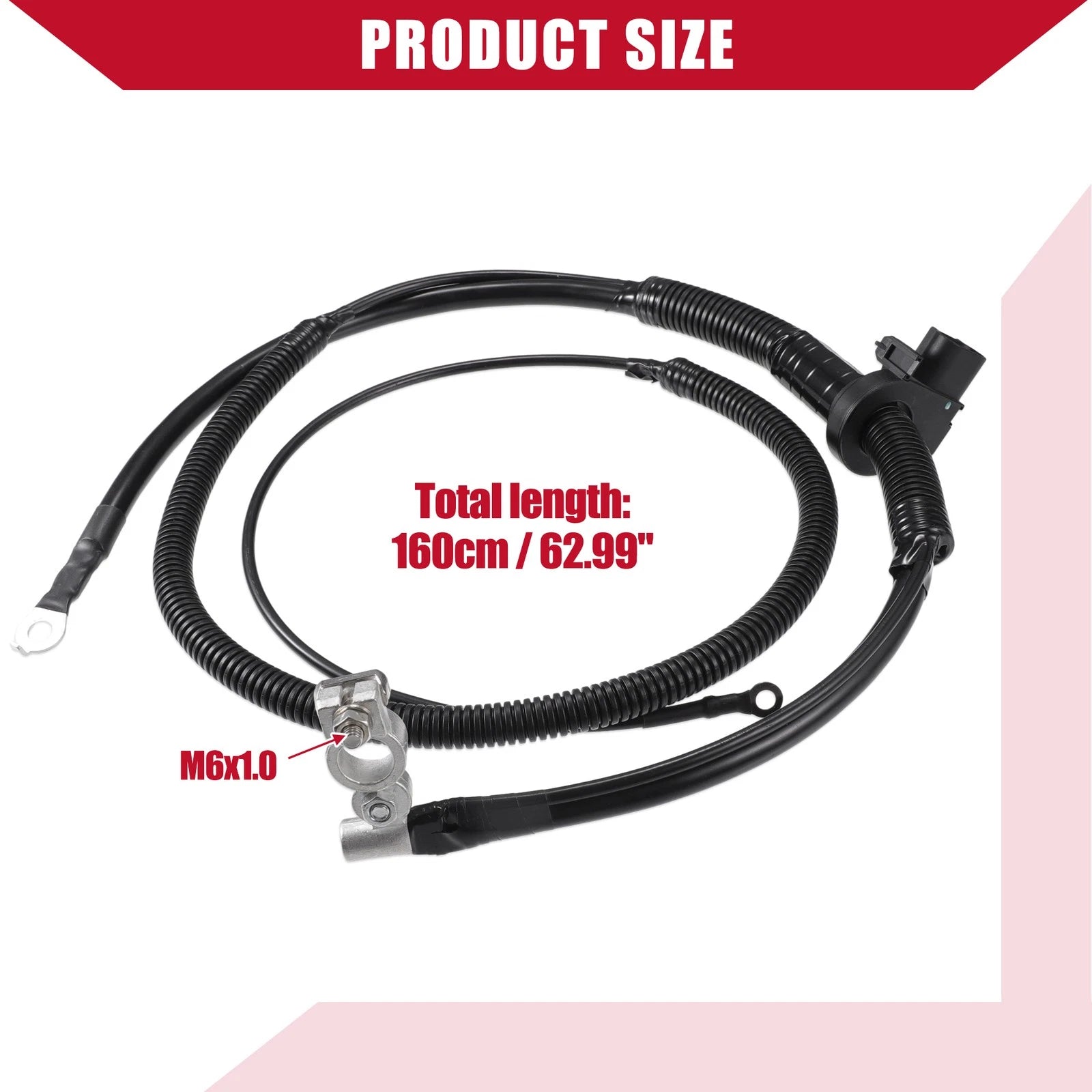 Negative Battery Cable for Cadillac Escalade (2007–2014) 63" Long, No.22846471