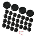 Set of 4 Wheel Center Caps & 24 Lug Nut Covers for Tesla Cybertruck (2023)