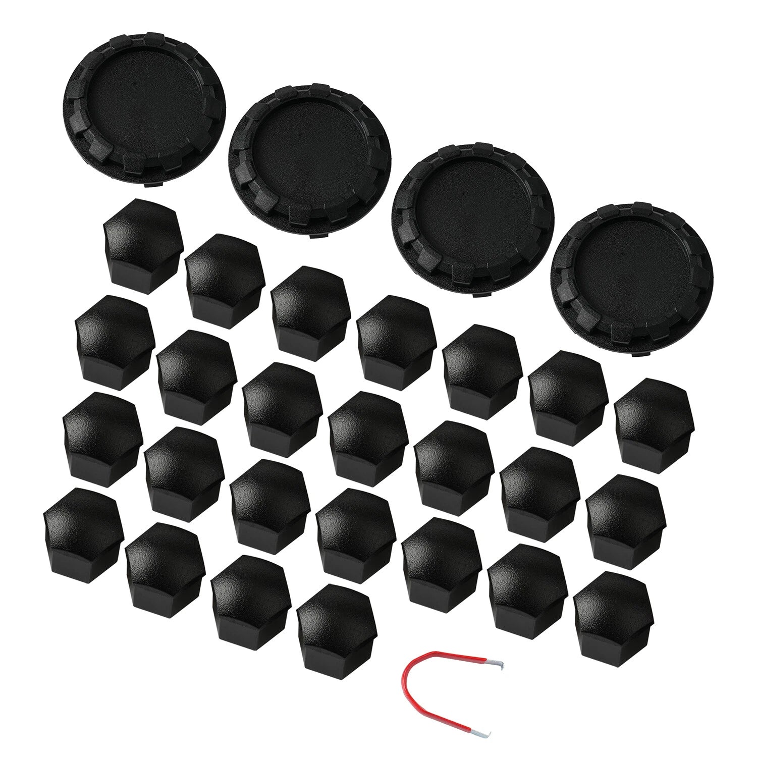 Set of 4 Wheel Center Caps & 24 Lug Nut Covers for Tesla Cybertruck (2023)