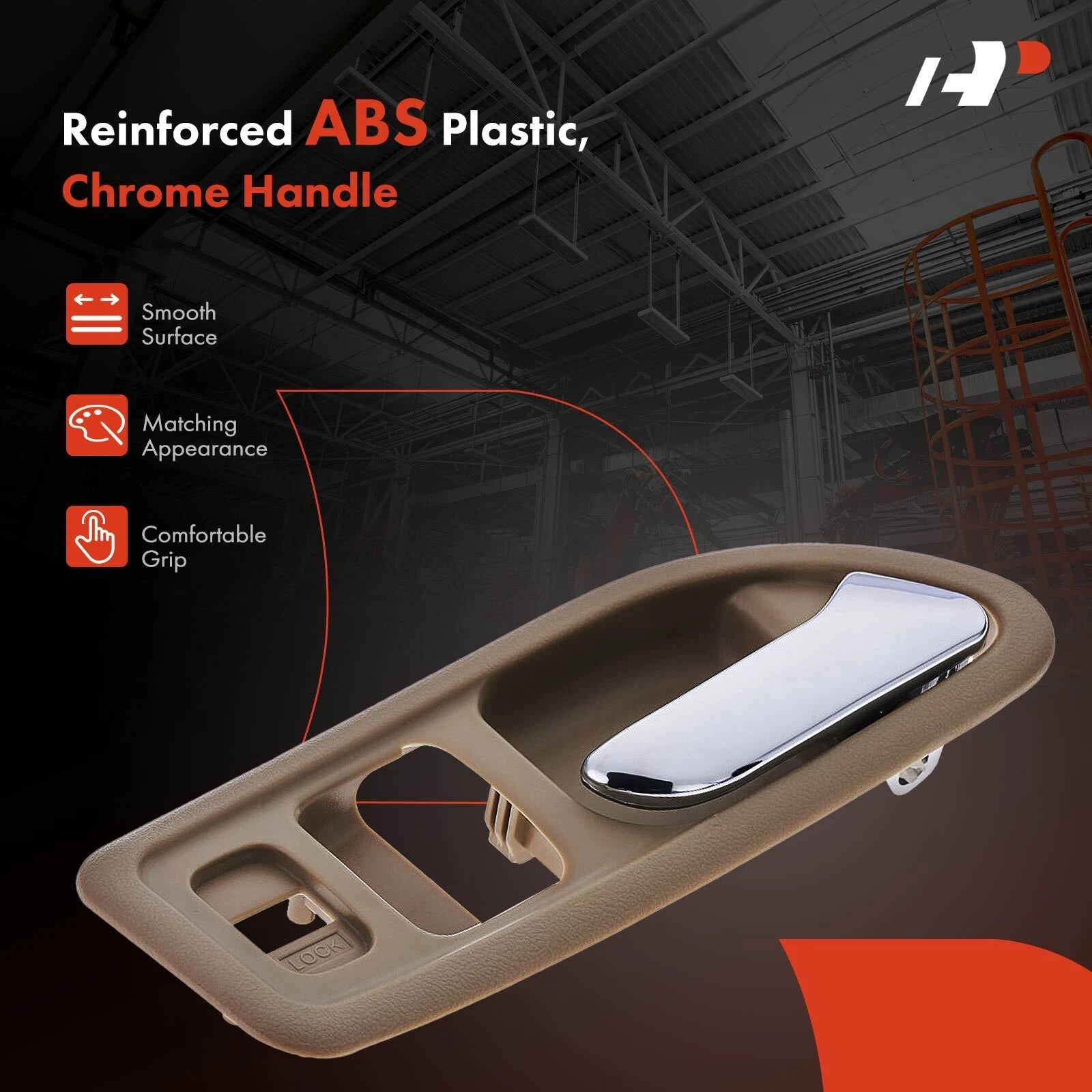 Front Right Chrome Interior Door Handle for Honda Accord (1994-1997)