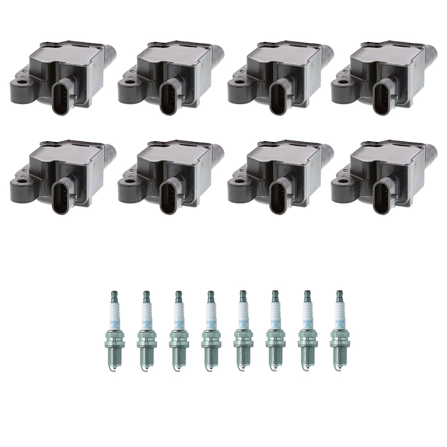 Set of 8 Ignition Coils & NGK Spark Plugs for Rainier Savana 1500 V8 (2004–2009)