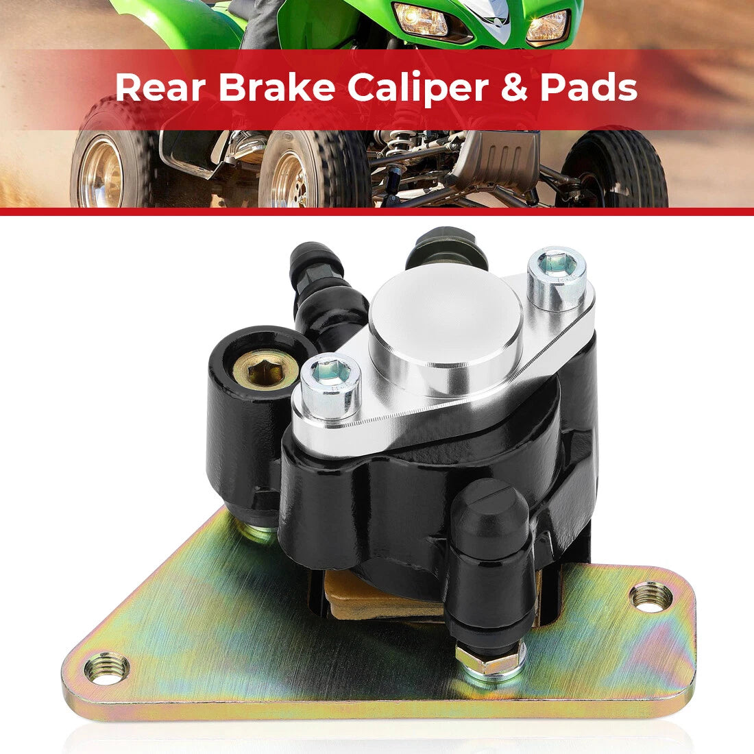 Rear Brake Caliper & Pads for Arctic Cat ATV 400 DVX (2004–2008)