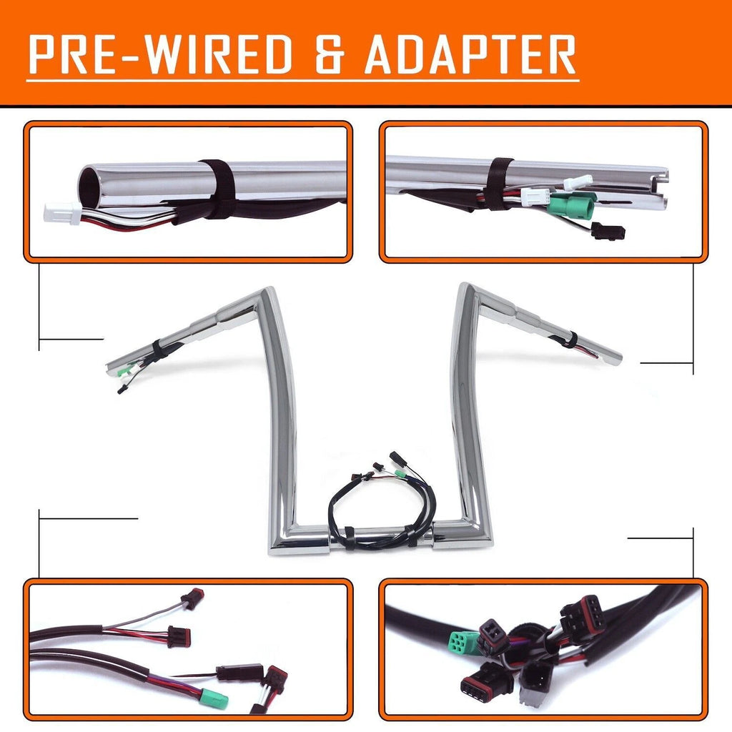 1.5" Prewired Handlebar for Harley Road King FLHR FLHRC (2014–2015)