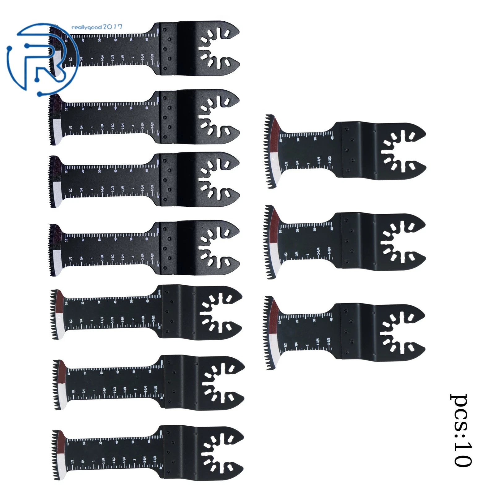 10-Pack Bi-Metal Universal Extra Long Multitool Blades