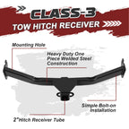 2" Receiver Class 3 Trailer Hitch for Ford Edge (2007–2014) / Lincoln MKX (2007–2015)