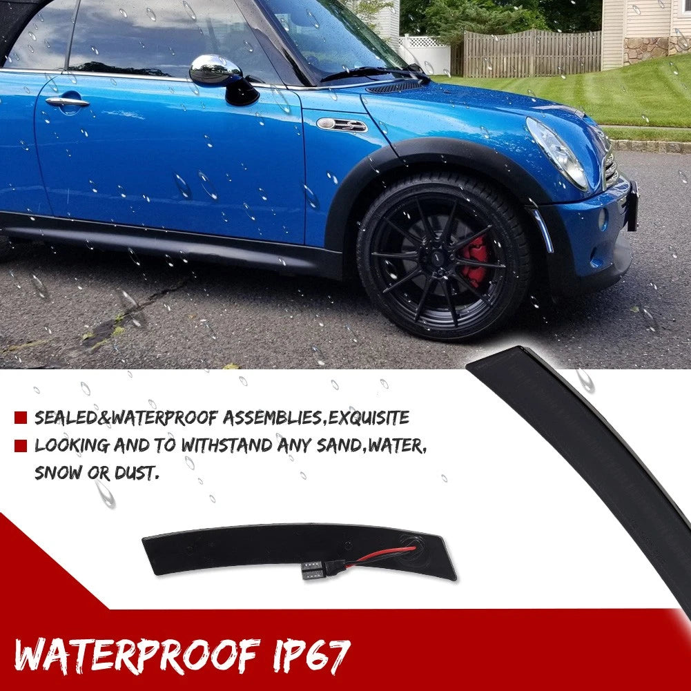 Smoked Ice Blue LED Front Side Marker Lights for Mini Cooper (2002–2008)