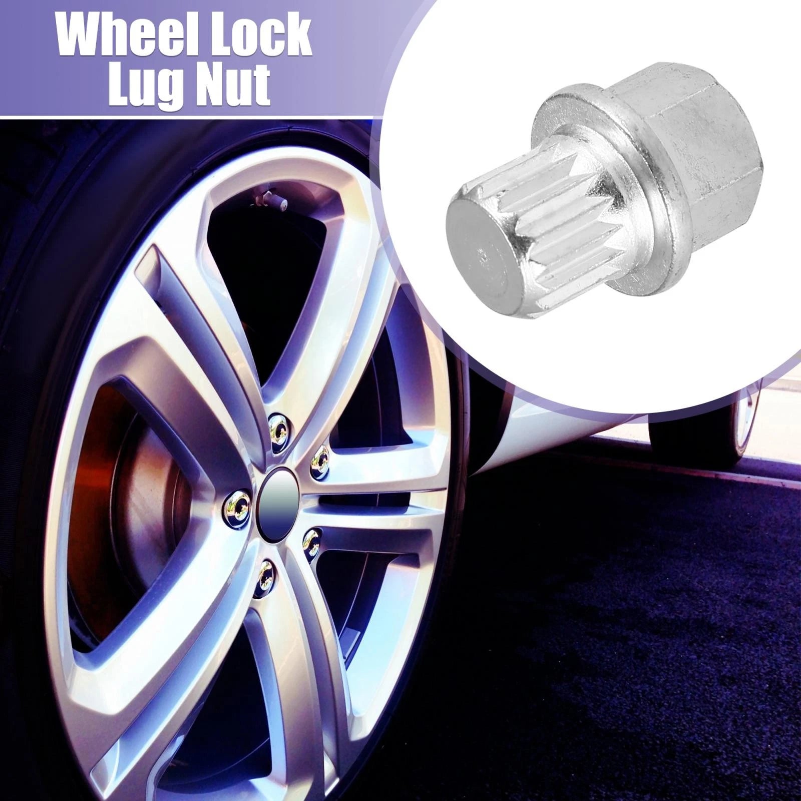 Anti Theft Wheel Lock Lug Nut Screw Removal Key for VW Audi (ABC5/16PT)