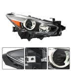 Right Headlight Assembly for Mazda 3 (2017–2018) Halogen