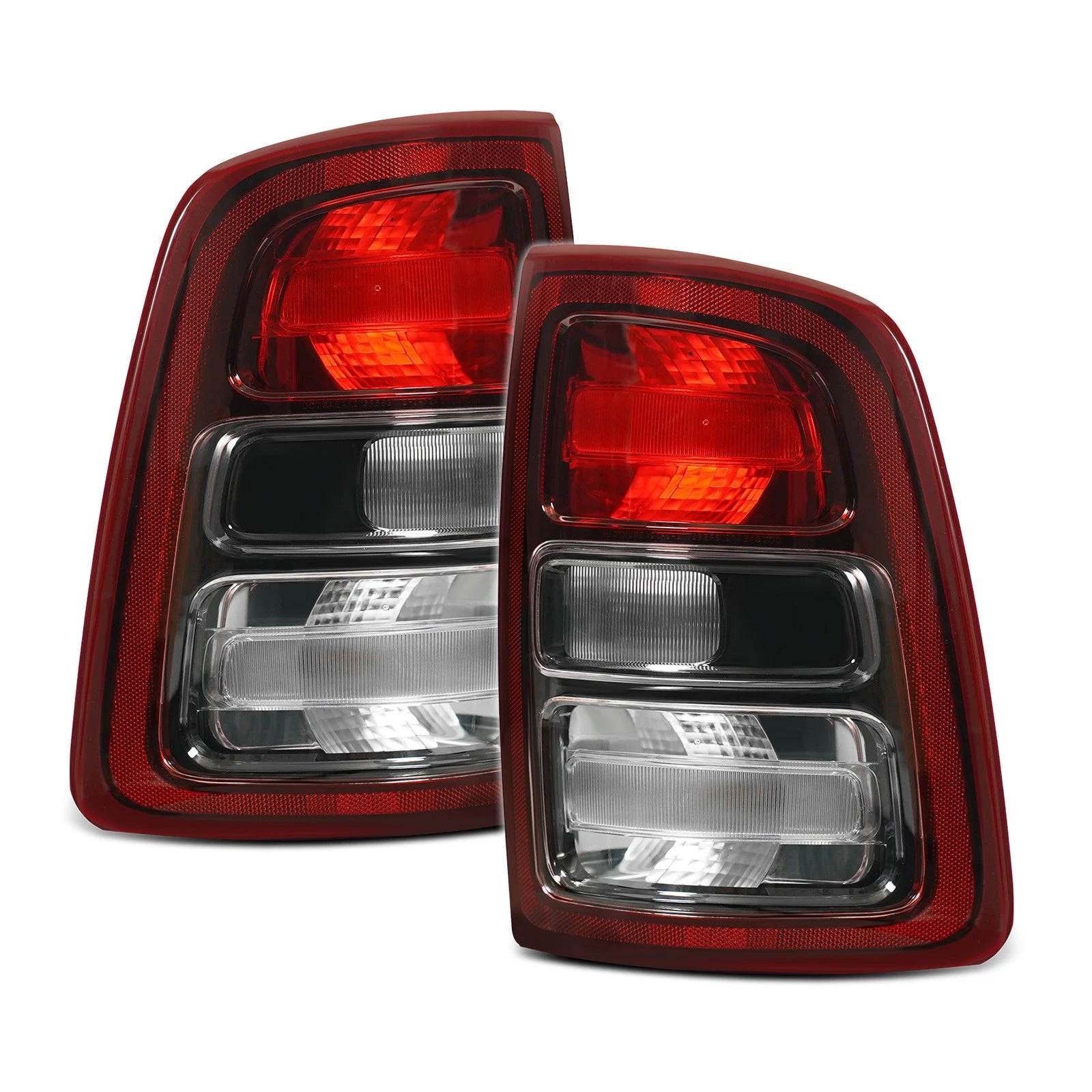 Halogen Tail Light Lamp Pair for Dodge Ram 2500 3500 (2019–2022) Black Trim