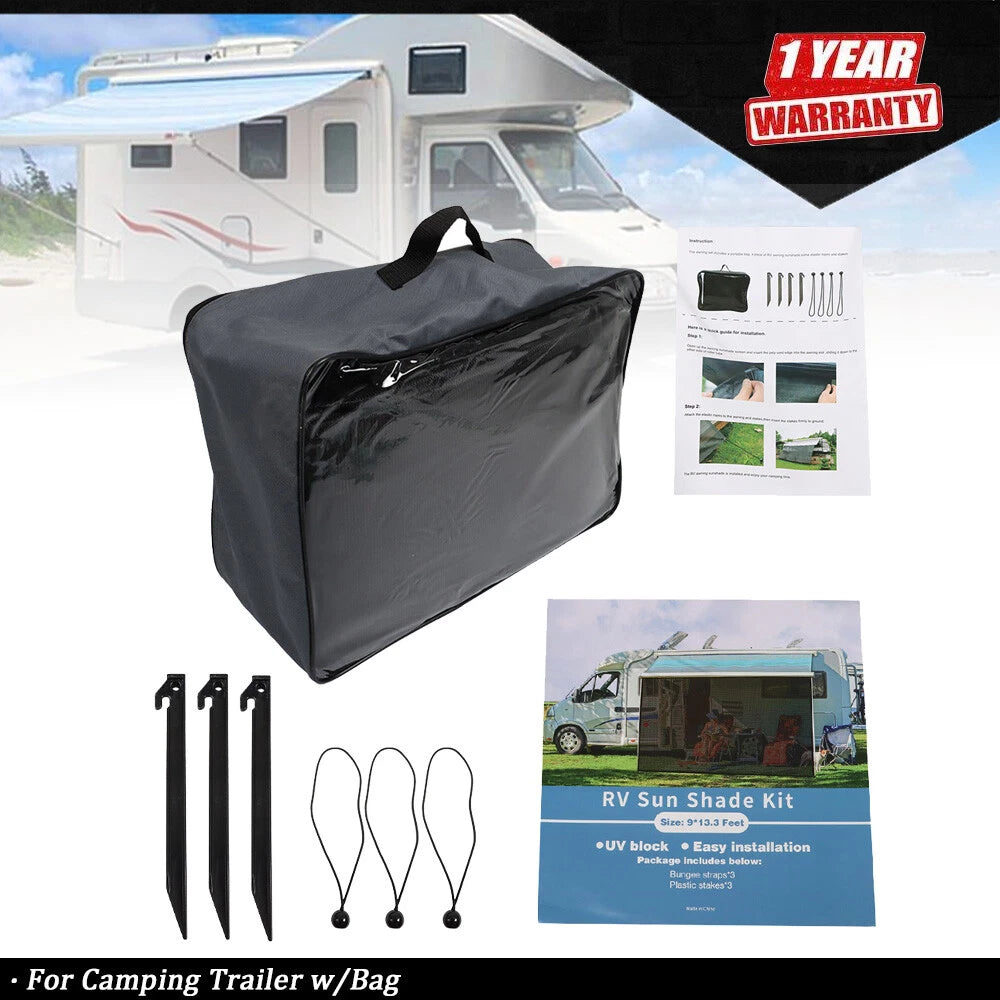 Sun Shade Screen Kit for Camping Trailer (RV)